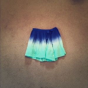 DKNY Blue, White and Turquoise ombre skirt.
